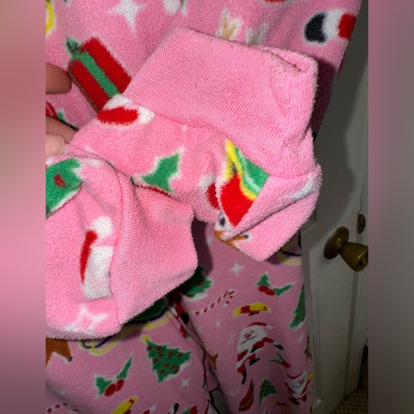 Pink Holiday Onsie Pajama - Picture 5 of 6